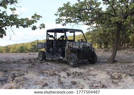 a polaris ranger in a beautiful place Royalty-Free Stock Photo #1777504487