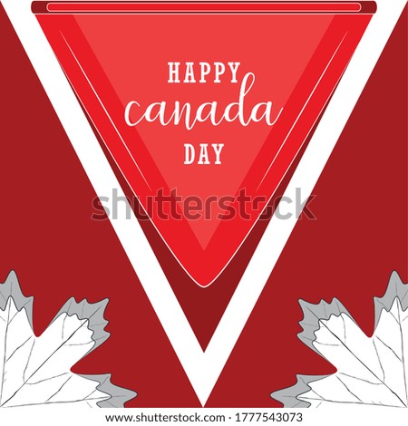 Happy Canada day card. National celebration - Vector