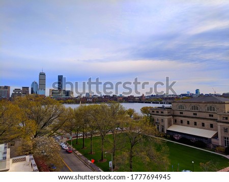 View of Boston city skyline