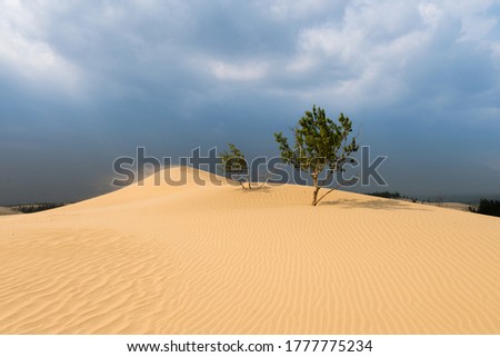 View of the Kodar Ridge. Chara sands. The region of baikal.  Royalty-Free Stock Photo #1777775234