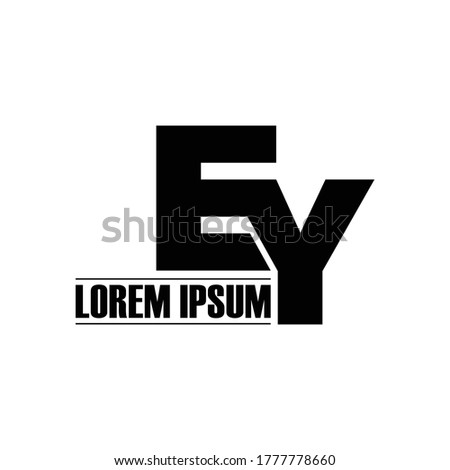 Letter EY simple logo icon design vector