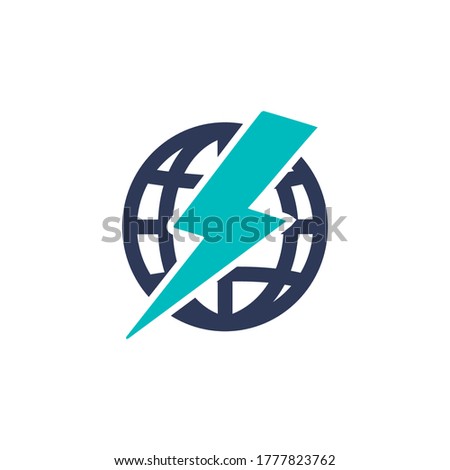  simple electrical logo design illlustration