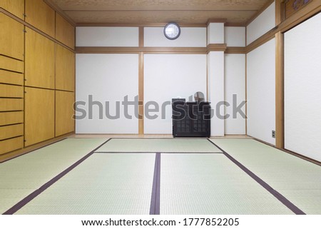 Empty Japanese-style bedroom in an old Japanese house