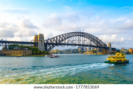 Landscape View to Harbour Bridge, Sydney, New South Wales, Australia
