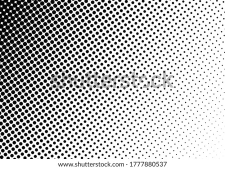 Monochrome Dots Background. Abstract Black and White Backdrop. Points Gradient Overlay. Fade Pattern. Vector illustration