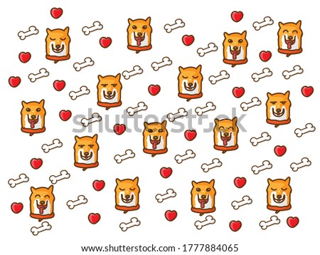 Background of the dog for Shirt pattern and Vector background and glass pattern and handkerchief pattern