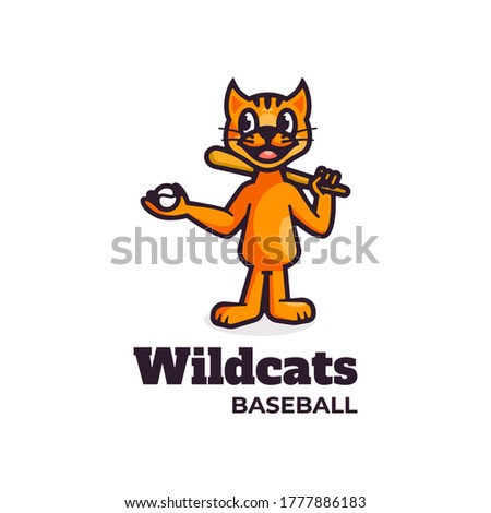 Vector Logo Illustration Wildcats Simple Mascot Style