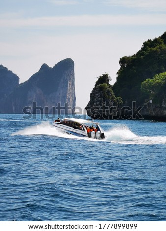Asia - speedboat in the ocean 