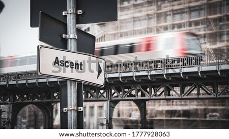Street Sign the Direction Way to Ascent
