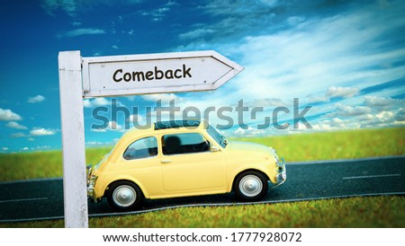 Street Sign the Direction Way to Comeback