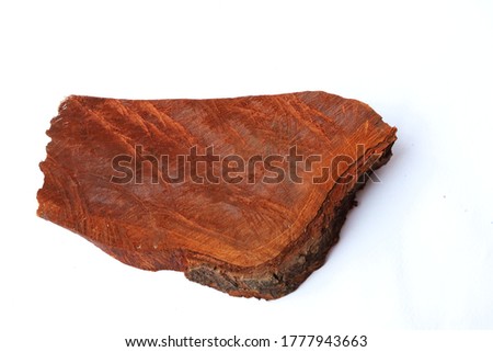 Old wood chips isolated on white background