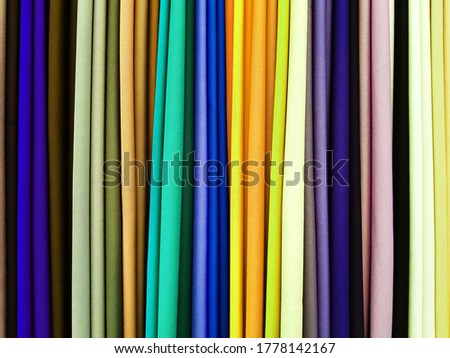 Fabric of different colors, background for design and presentations