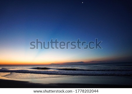 5Am， shot at Tybee island beach，Tips board， bridge,ocean, sea,sunrise