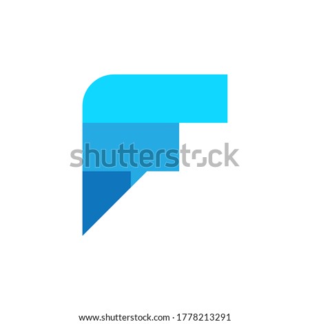 Letter F chat communication logo