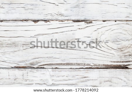 Bright white wooden texture backdrop. Rustic wood table shot from overhead top view.