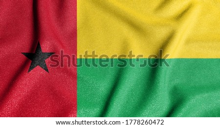 National flag of the Guinea-Bissau. The main symbol of an independent country. Flag of Guinea-Bissau.