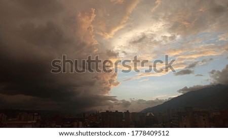
the behavior of clouds on a sunny sunset
