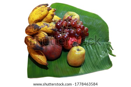fruits and green leafs beautiful background picture