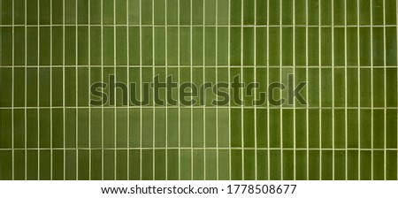 Various shades of glazed green mosaic ceramic tiles on wall textured background Royalty-Free Stock Photo #1778508677