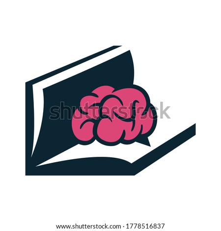 reading on the brain vector ilustration 