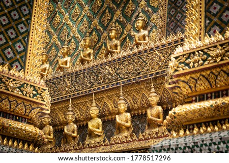 The Royal Pantheon in temple of the Emerald Buddha is a national tourist destination of Thailand.