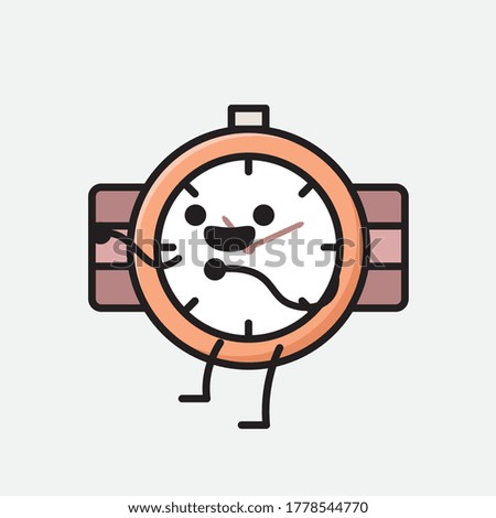 An illustration of Cute Hand Watch Vector Character