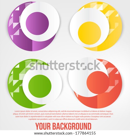 Vector abstract circles template. Object web design