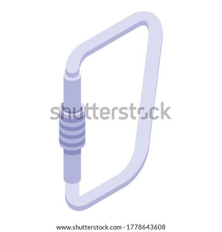 Climber carabine icon. Isometric of climber carabine vector icon for web design isolated on white background