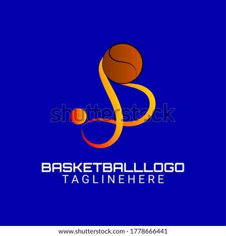 Vector Logo of a Basketball Competition with illustrations of athletes shots.