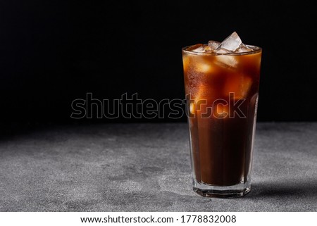 cold iced coffee on a  dark background,  summer drink Royalty-Free Stock Photo #1778832008