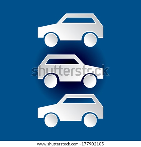 cup paper car poster design vector illustration.