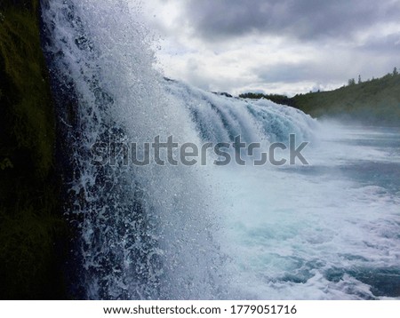 Extreme close up of a waterfall