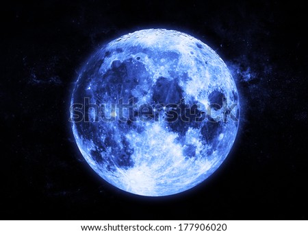 The Moon - Elements of this Image Furnished by NASA