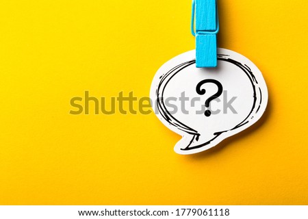 Question mark speech bubble with shadow for your edit.