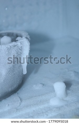 snow in the kitchen for background texture