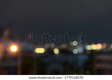 Blur city streeth light  bokeh and Defocused background.
