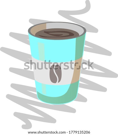 
Beautiful attractive stylish poster for cafe, coffee houses and home with the image of coffee and abstraction