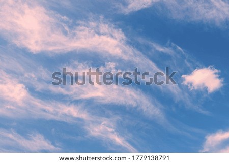 Blue sky. Clouds. Background. Texture