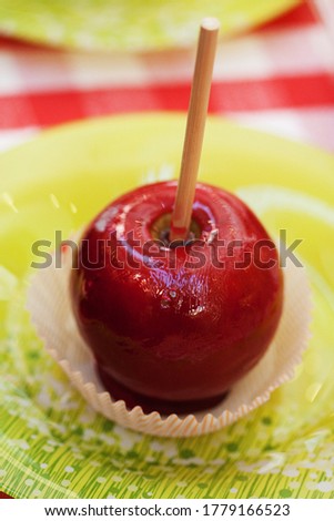 Apple of love. close up picture, food concept