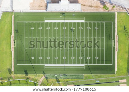 An aerial view of the football field