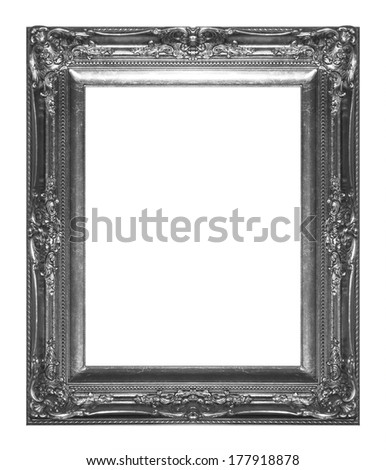 picture frame black  isolated on white background