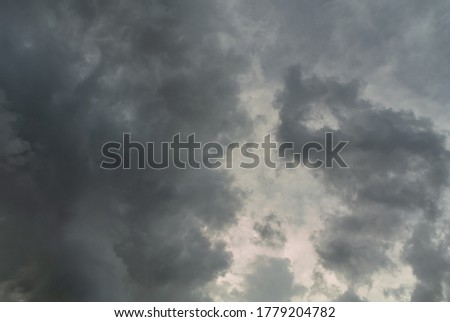 Dark cloudy sky , rainny season
