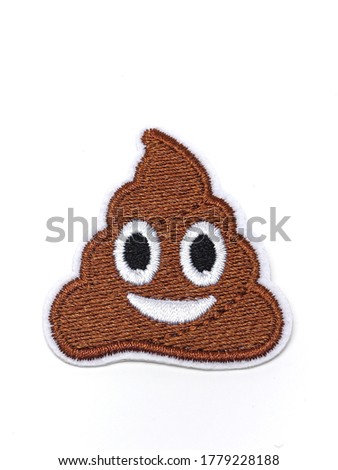textile patch on white background