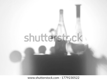 bottle shadow black & white -still life