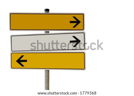 Isolated blank sign with space for text.