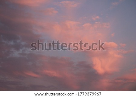 blue sky and pink cloud 