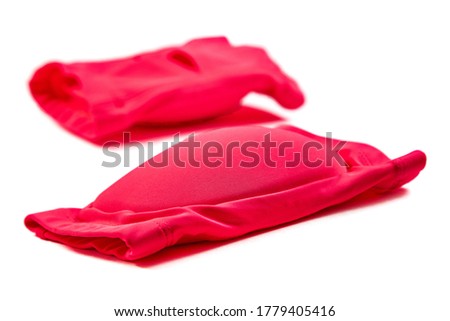 Knee protectors for leg protection in rhythmic gymnastics Isolated on white background
