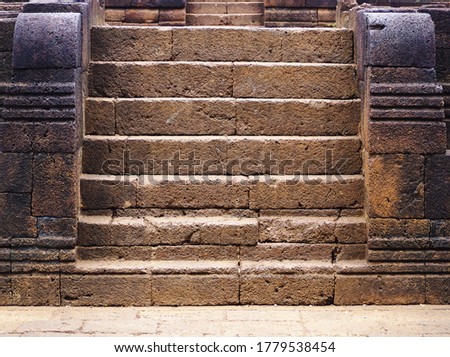 The laterite stairs of the ancient castle