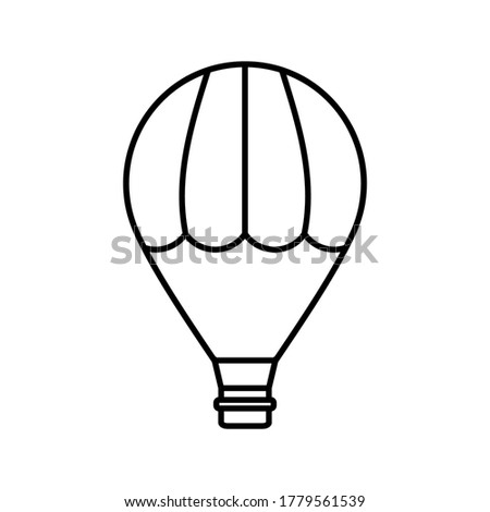 Hot air balloon icon, modern minimal flat design style symbol. color editable. Vector illustration.