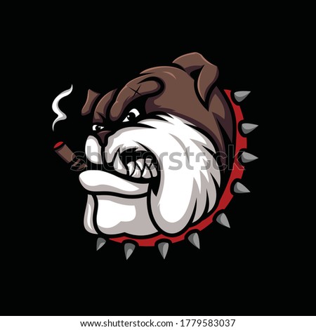bulldog head design vector illustration